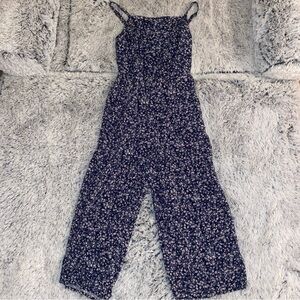 Old Navy Navy Blue Floral Jumpsuit